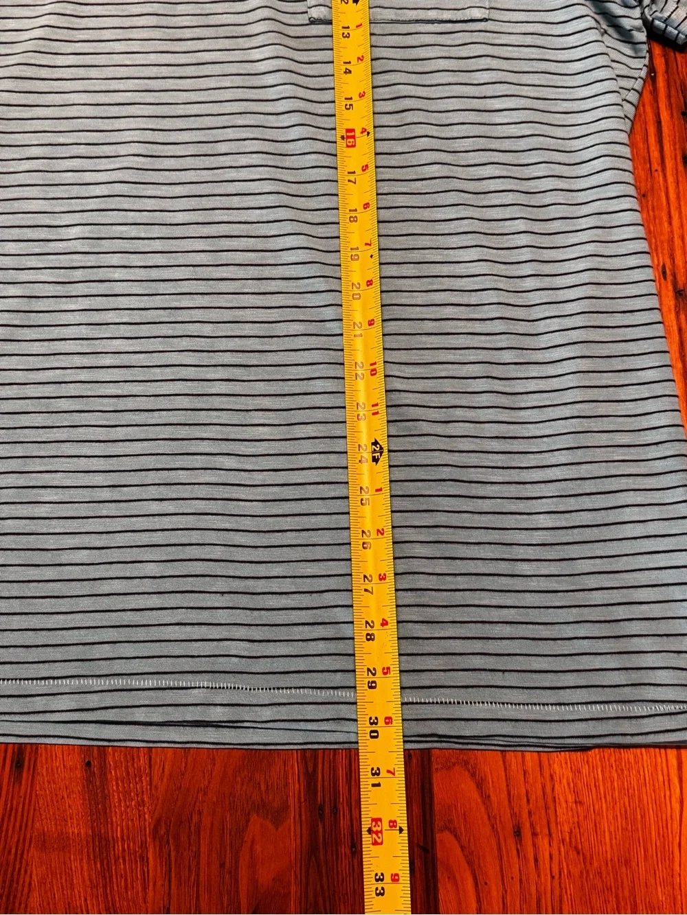 J.Crew Garment-Dyed Striped Pocket Tee – Light Blue/Navy, XL – New w/ Tags